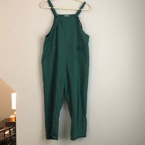 SOLD Hunter green overalls